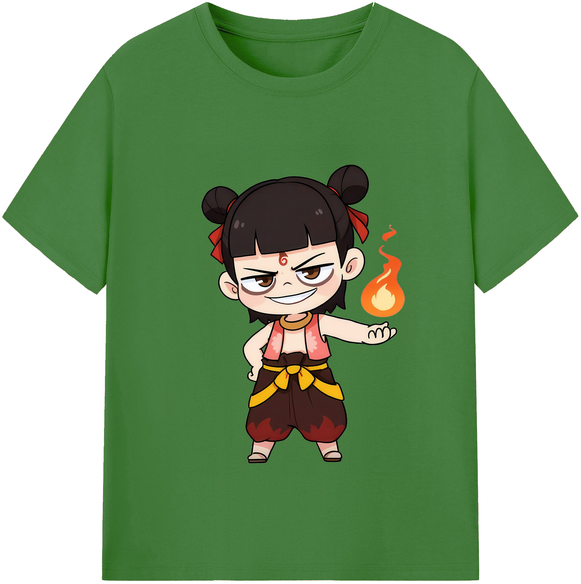 （画像用） Ne Zha 2 ナタ 魔童の大暴れ レディースカジュアルプリントTシャツ（綿100％）